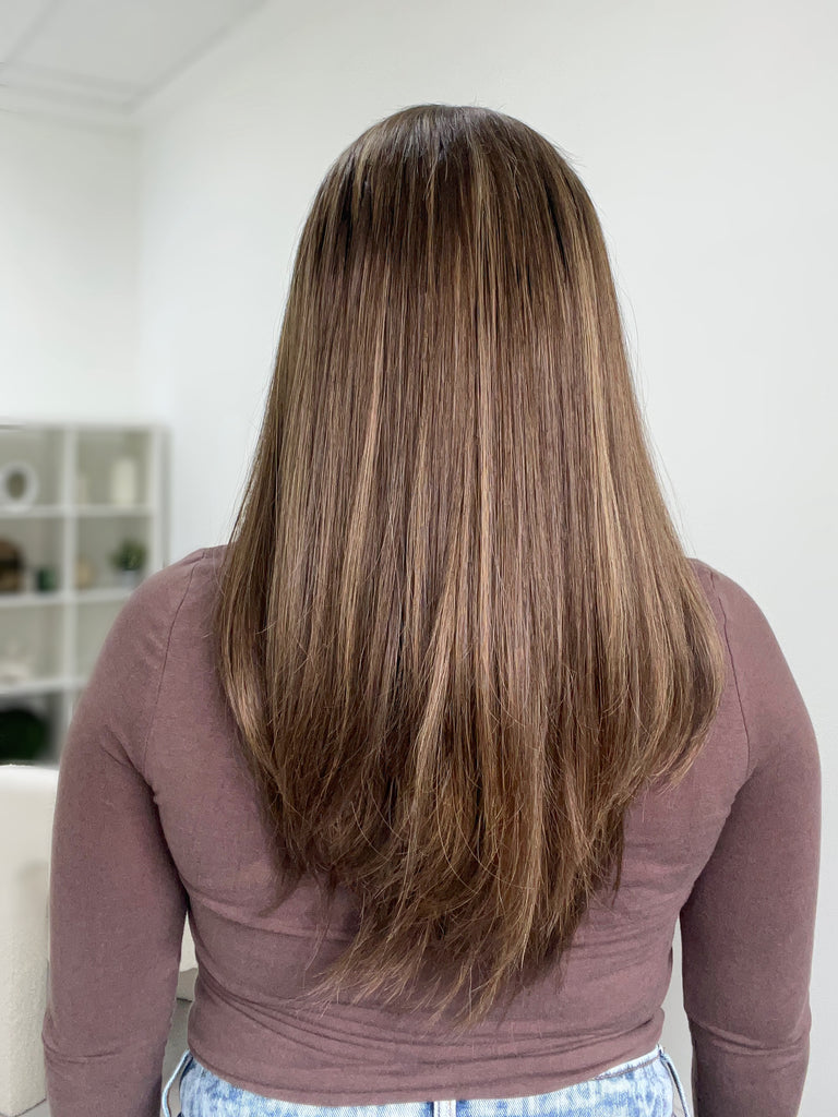 lace top human hair wig - brunette human hair wig - lace top wigs for women - breathable human hair wigs - affordable natural hair wigs - full coverage human hair wigs
