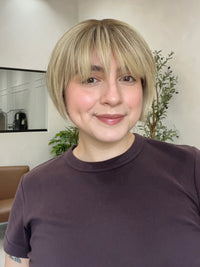 Tresses by Juless Closed Lace Topper - Ash Brown Roots with Platinum Blonde Highlights - R3796