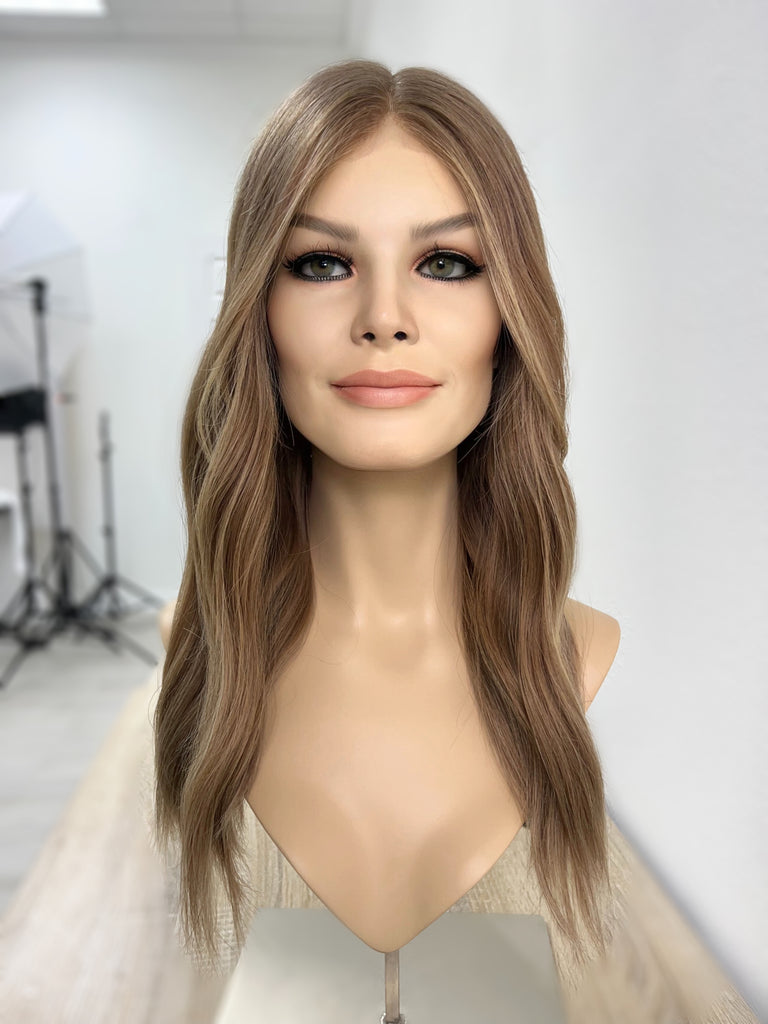 lace top human hair wig - blonde human hair wig - lace top wigs for women - breathable human hair wigs - affordable natural hair wigs - full coverage human hair wigs