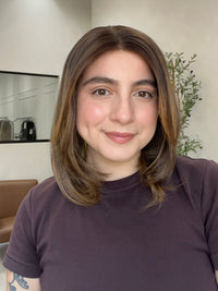 Highline Wigs Closed Lace Topper - Lexie Medium Brown Root with Honey Highlights - R3776