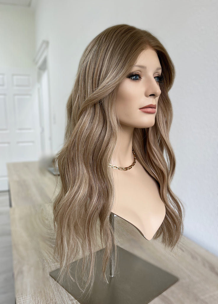  lace top human hair wig - blonde human hair wig - lace top wigs for women - breathable human hair wigs - affordable natural hair wigs - full coverage human hair wigs