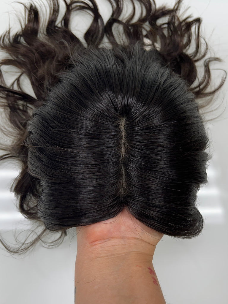 human hair toppers for women - silk or lace hair topper - gently used hair topper - silk top topper - hair topper hairstyles - used toppers for sale 
