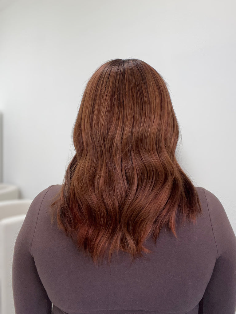  lace top human hair wig - red human hair wig - lace top wigs for women - breathable human hair wigs - affordable natural hair wigs - full coverage human hair wigs
