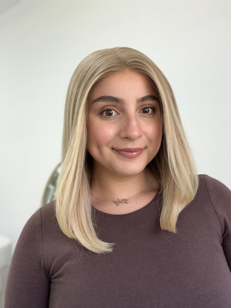  lace top human hair wig - blonde human hair wig - lace top wigs for women - breathable human hair wigs - affordable natural hair wigs - full coverage human hair wigs
