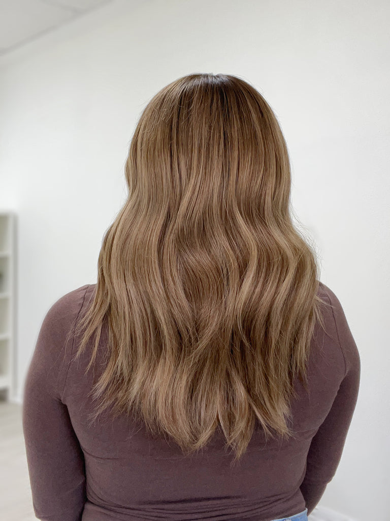 lace top human hair wig - brunette human hair wig - lace top wigs for women - breathable human hair wigs - affordable natural hair wigs - full coverage human hair wigs

