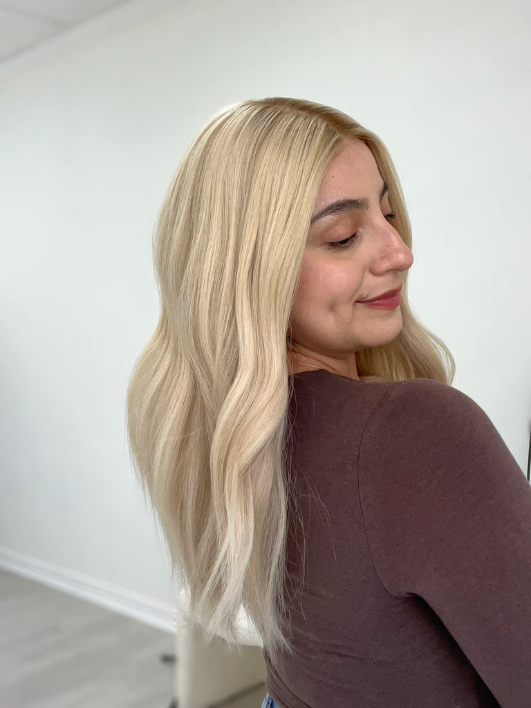  lace top human hair wig - blonde human hair wig - lace top wigs for women - breathable human hair wigs - affordable natural hair wigs - full coverage human hair wigs
