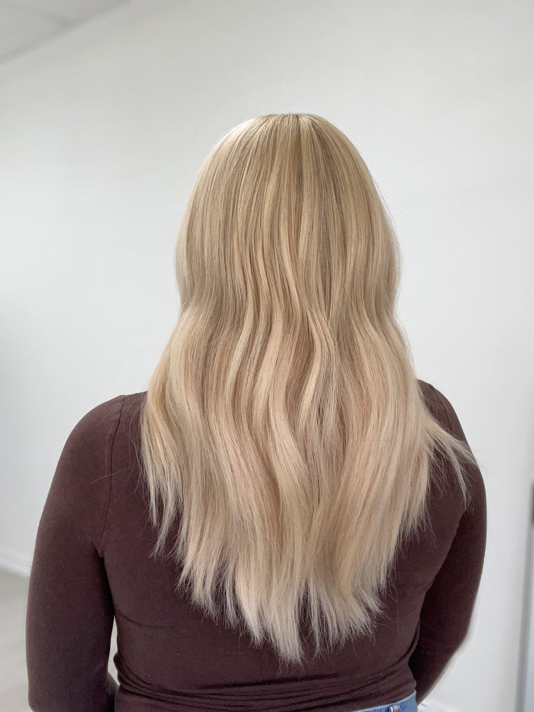  lace top human hair wig - blonde human hair wig - lace top wigs for women - breathable human hair wigs - affordable natural hair wigs - full coverage human hair wigs
