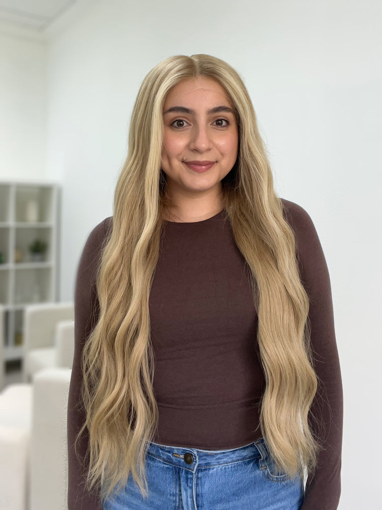  lace top human hair wig - blonde human hair wig - lace top wigs for women - breathable human hair wigs - affordable natural hair wigs - full coverage human hair wigs
