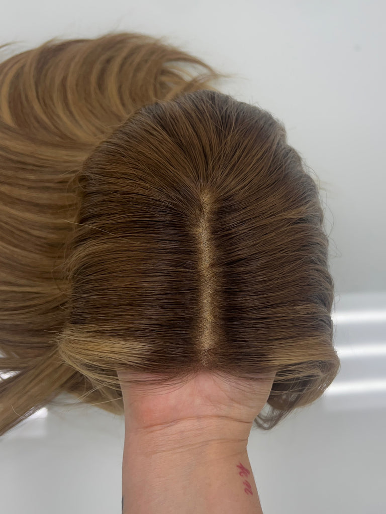lace top human hair wig - brunette human hair wig - lace top wigs for women - breathable human hair wigs - affordable natural hair wigs - full coverage human hair wigs
