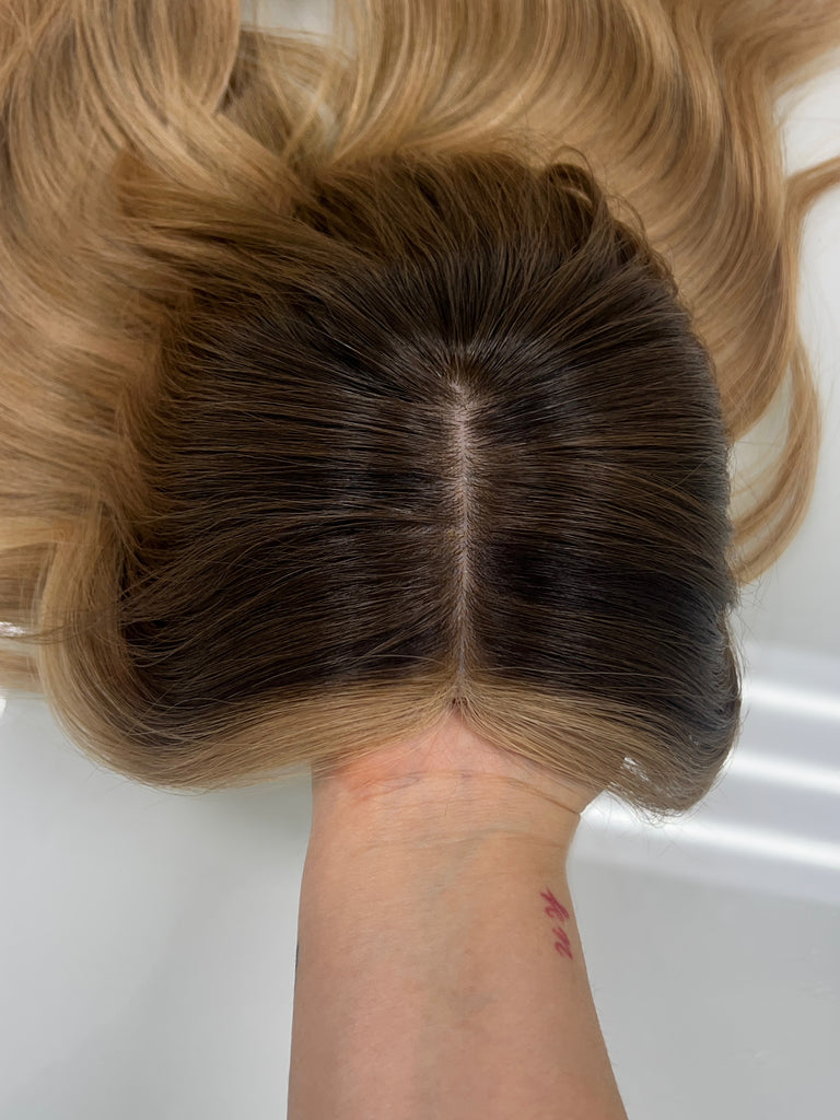 human hair toppers for women - silk or lace hair topper - gently used hair topper - silk top topper - hair topper hairstyles - used toppers for sale 
