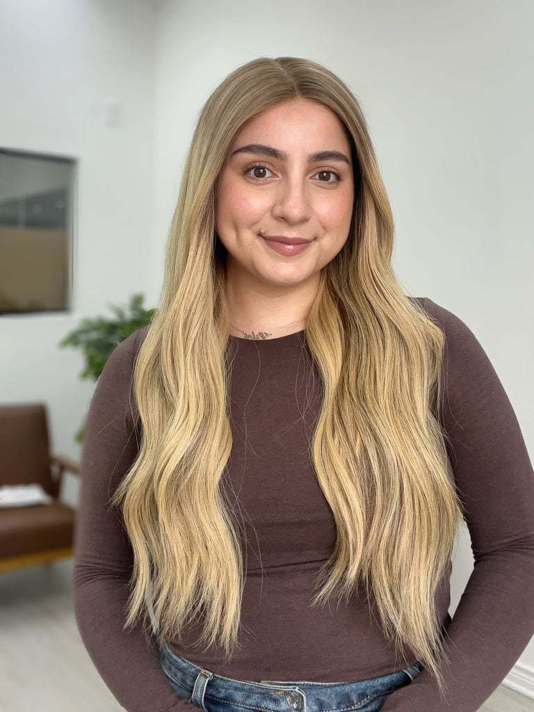  lace top human hair wig - blonde human hair wig - lace top wigs for women - breathable human hair wigs - affordable natural hair wigs - full coverage human hair wigs