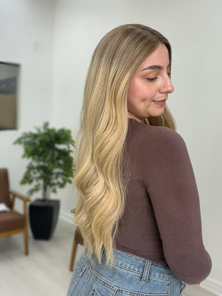  lace top human hair wig - blonde human hair wig - lace top wigs for women - breathable human hair wigs - affordable natural hair wigs - full coverage human hair wigs