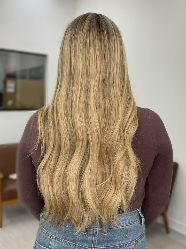  lace top human hair wig - blonde human hair wig - lace top wigs for women - breathable human hair wigs - affordable natural hair wigs - full coverage human hair wigs