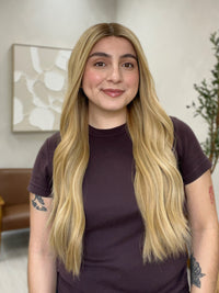 Milano Wigs Silk Top, Lace Front Ponytail Wig - Custom Medium Sandy Blonde - R3951