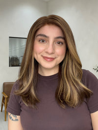 Madison Wigs Luxury Cap Lace Top Wig - Warm Chocolate Brown with Blonde - R3690