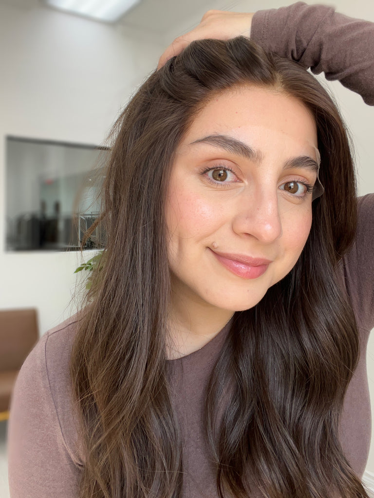 lace top human hair wig - brunette human hair wig - lace top wigs for women - breathable human hair wigs - affordable natural hair wigs - full coverage human hair wigs
