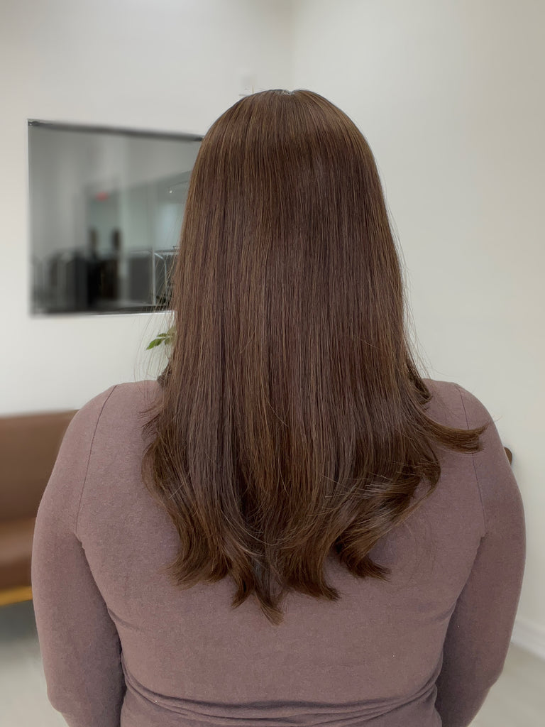 human hair toppers for women - silk or lace hair topper - gently used hair topper - silk top topper - hair topper hairstyles - used toppers for sale 
