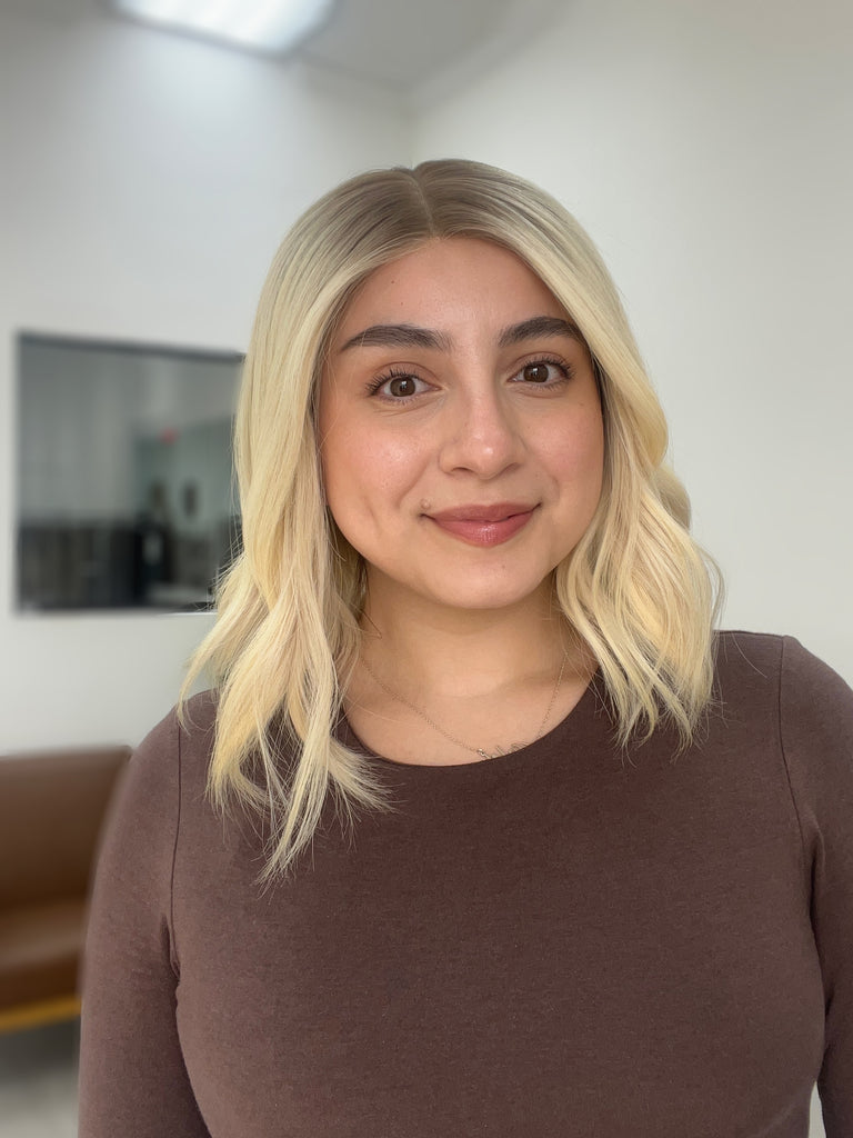 lace top human hair wig - blonde human hair wig - lace top wigs for women - breathable human hair wigs - affordable natural hair wigs - full coverage human hair wigs
