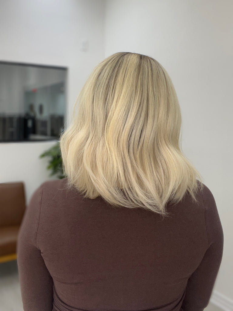 lace top human hair wig - blonde human hair wig - lace top wigs for women - breathable human hair wigs - affordable natural hair wigs - full coverage human hair wigs
