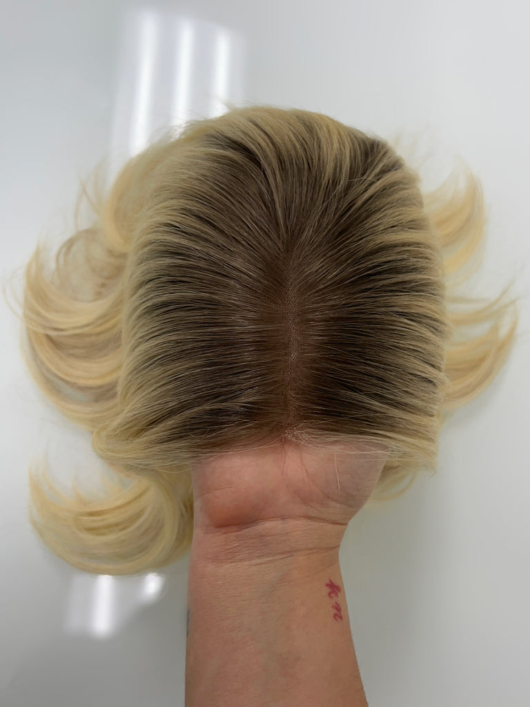 lace top human hair wig - blonde human hair wig - lace top wigs for women - breathable human hair wigs - affordable natural hair wigs - full coverage human hair wigs
