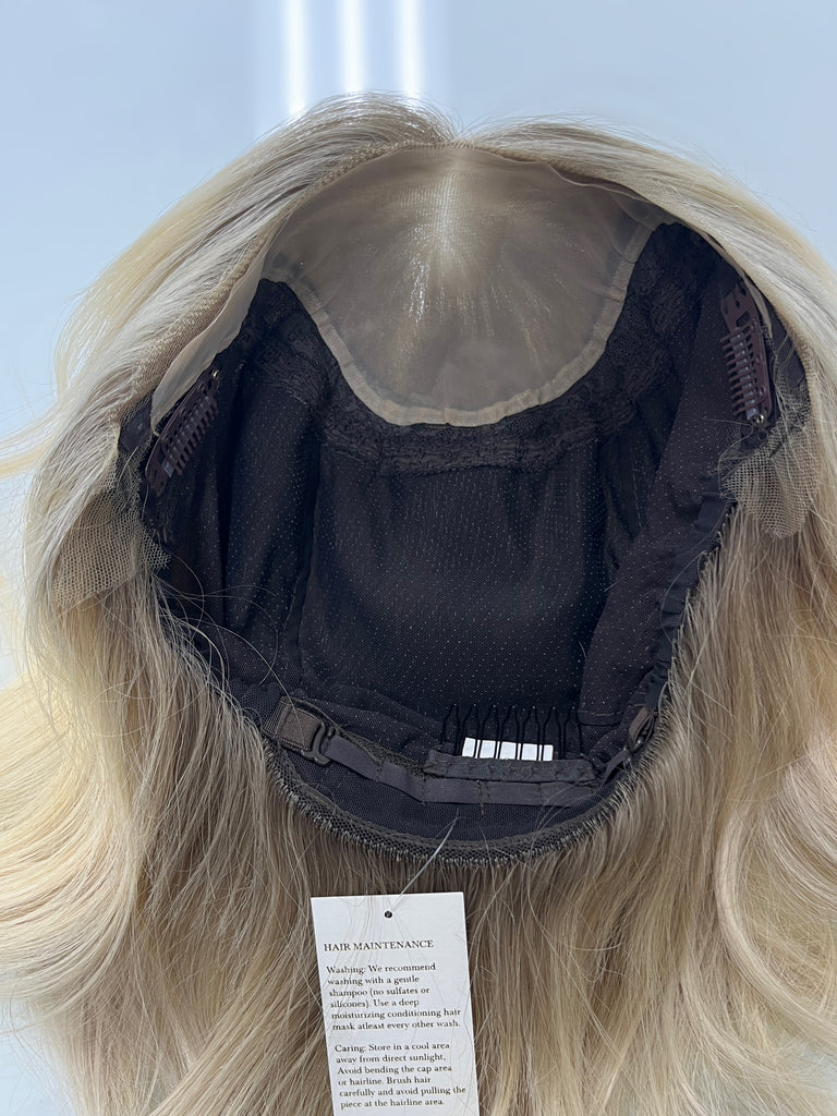 lace top human hair wig - blonde human hair wig - lace top wigs for women - breathable human hair wigs - affordable natural hair wigs - full coverage human hair wigs
