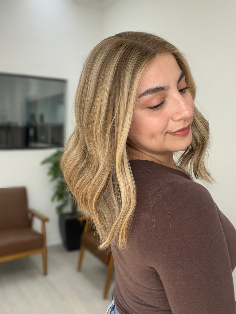  lace top human hair wig - blonde human hair wig - lace top wigs for women - breathable human hair wigs - affordable natural hair wigs - full coverage human hair wigs
