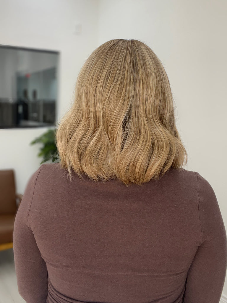  lace top human hair wig - blonde human hair wig - lace top wigs for women - breathable human hair wigs - affordable natural hair wigs - full coverage human hair wigs
