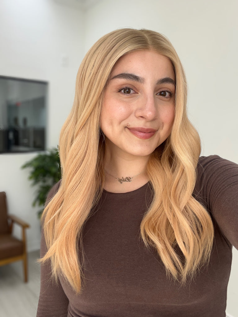  lace top human hair wig - blonde human hair wig - lace top wigs for women - breathable human hair wigs - affordable natural hair wigs - full coverage human hair wigs
