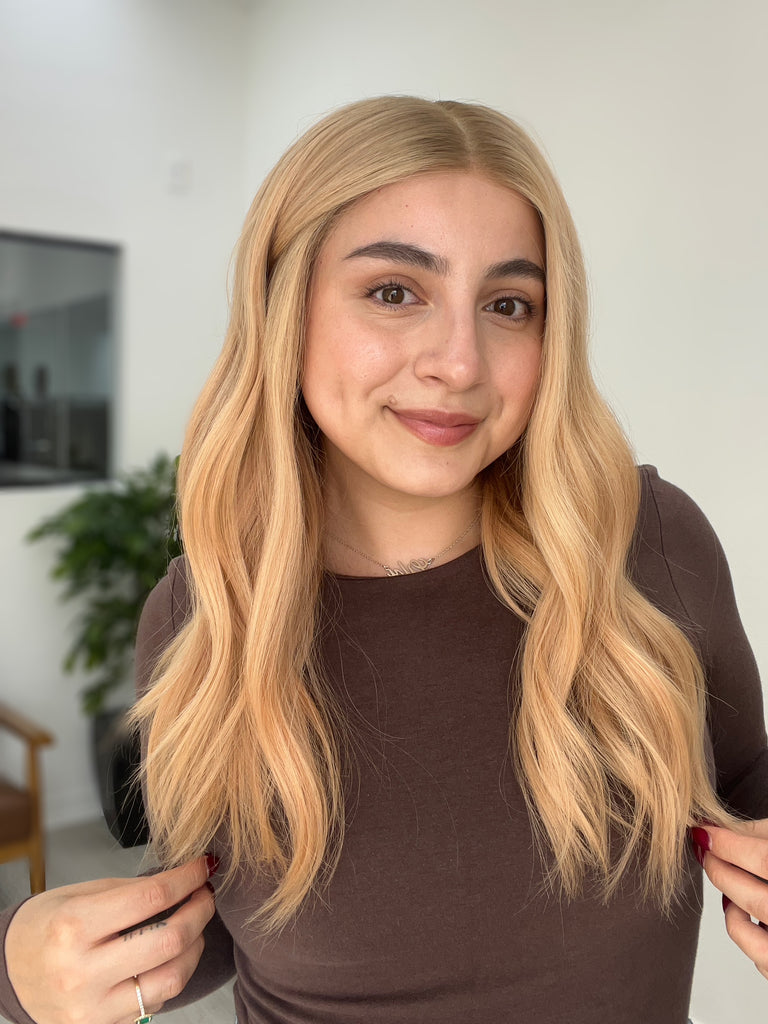  lace top human hair wig - blonde human hair wig - lace top wigs for women - breathable human hair wigs - affordable natural hair wigs - full coverage human hair wigs
