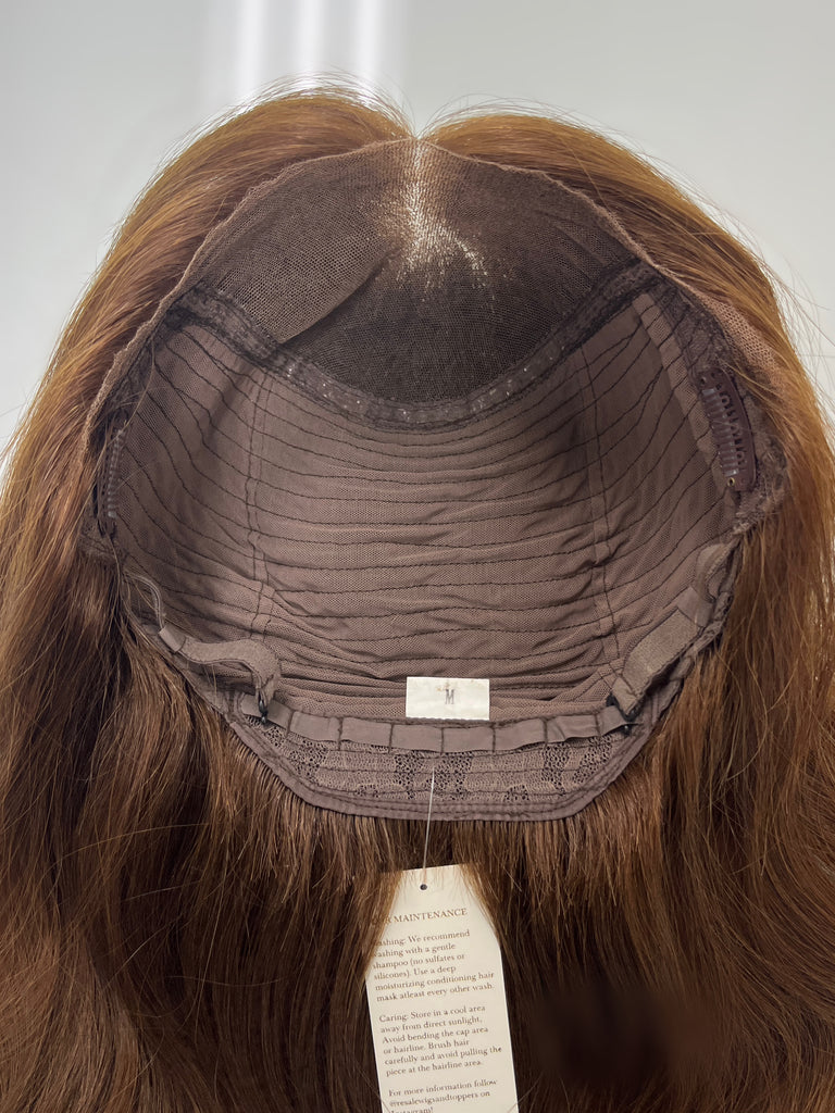lace top human hair wig - brunette human hair wig - lace top wigs for women - breathable human hair wigs - affordable natural hair wigs - full coverage human hair wigs
