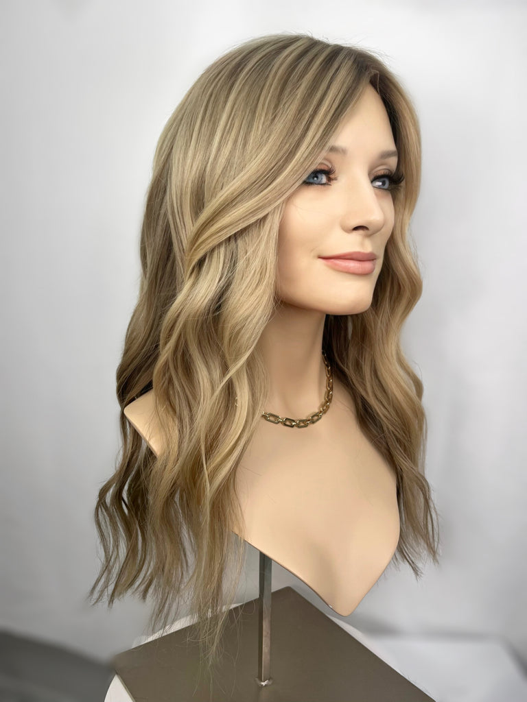 lace top human hair wig - full lace wig - blonde human hair wig - lace top wigs for women - breathable human hair wigs - affordable natural hair wigs - full coverage human hair wigs