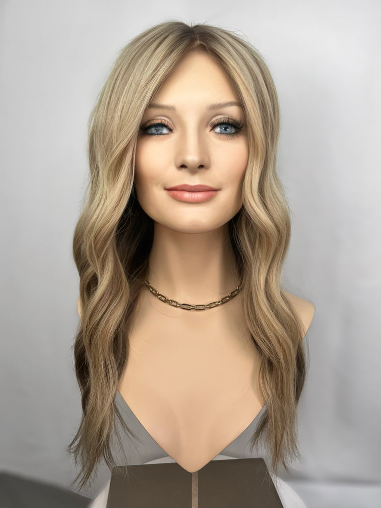 lace top human hair wig - full lace wig - blonde human hair wig - lace top wigs for women - breathable human hair wigs - affordable natural hair wigs - full coverage human hair wigs