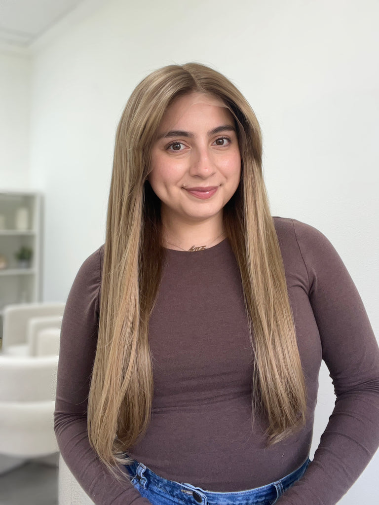  lace top human hair wig - blonde human hair wig - lace top wigs for women - breathable human hair wigs - affordable natural hair wigs - full coverage human hair wigs
