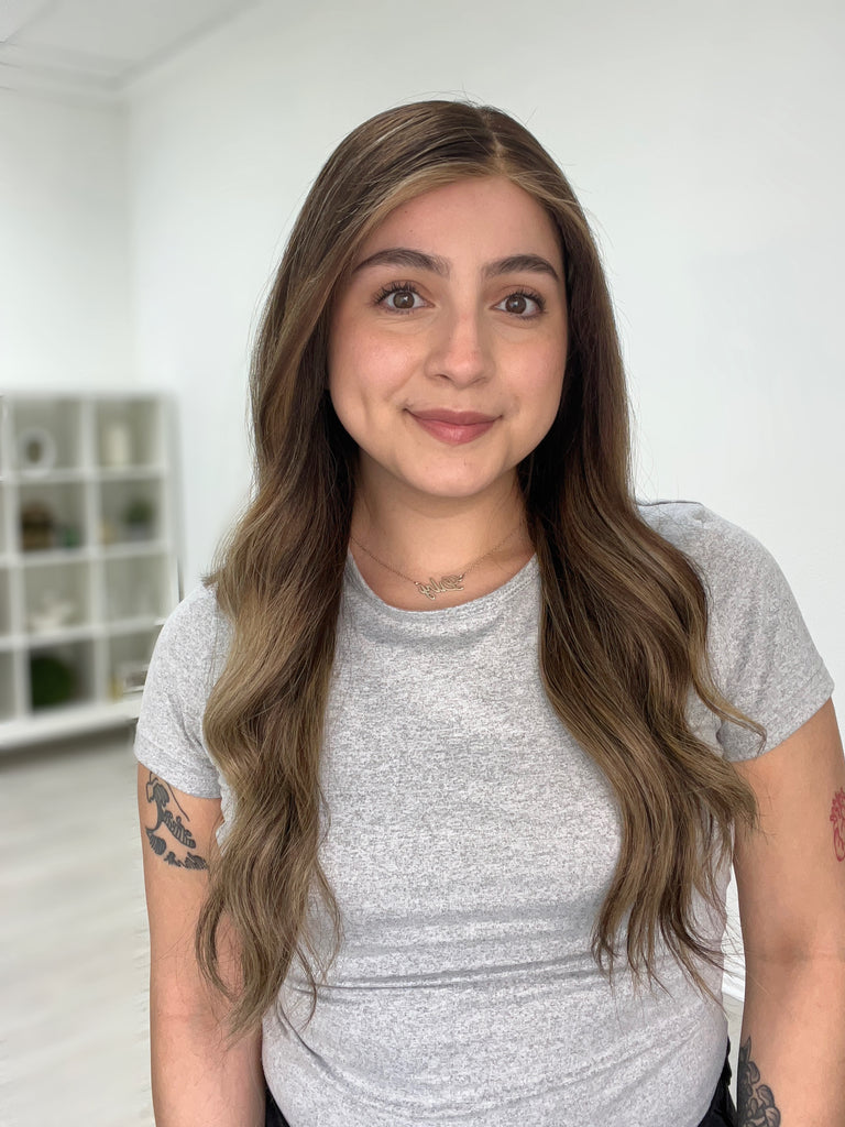 lace top human hair wig - brunette human hair wig - lace top wigs for women - breathable human hair wigs - affordable natural hair wigs - full coverage human hair wigs
