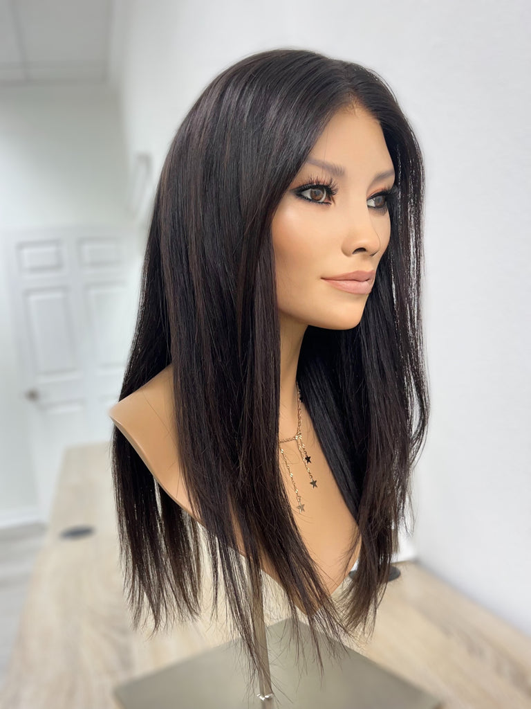  lace top human hair wig - black human hair wig - lace top wigs for women - breathable human hair wigs - affordable natural hair wigs - full coverage human hair wigs