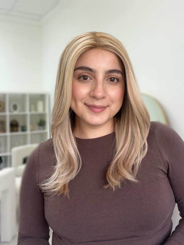  lace top human hair wig - blonde human hair wig - lace top wigs for women - breathable human hair wigs - affordable natural hair wigs - full coverage human hair wigs
