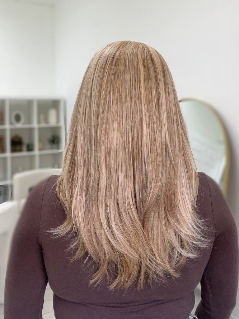  lace top human hair wig - blonde human hair wig - lace top wigs for women - breathable human hair wigs - affordable natural hair wigs - full coverage human hair wigs
