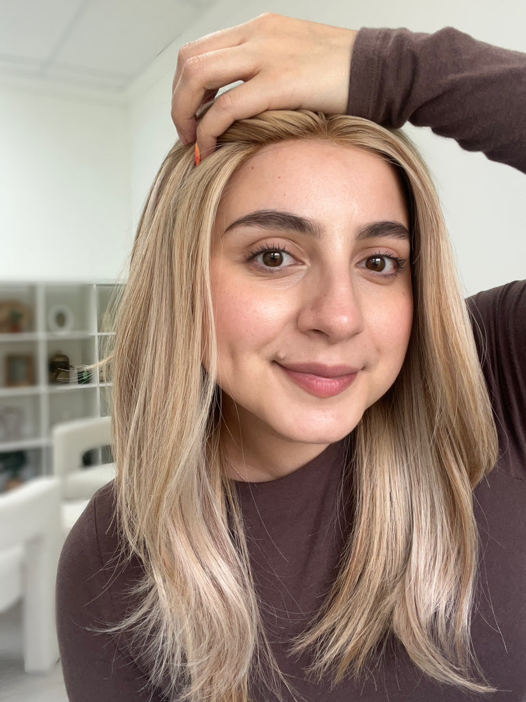  lace top human hair wig - blonde human hair wig - lace top wigs for women - breathable human hair wigs - affordable natural hair wigs - full coverage human hair wigs
