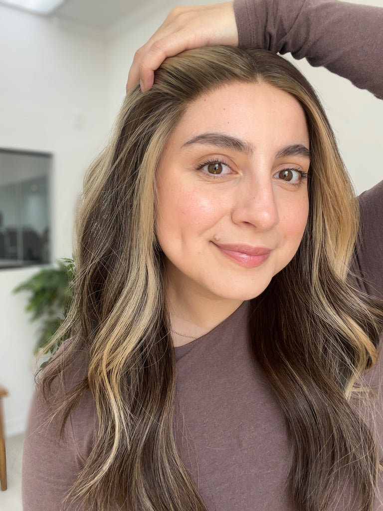 lace top human hair wig - brunette human hair wig - lace top wigs for women - breathable human hair wigs - affordable natural hair wigs - full coverage human hair wigs