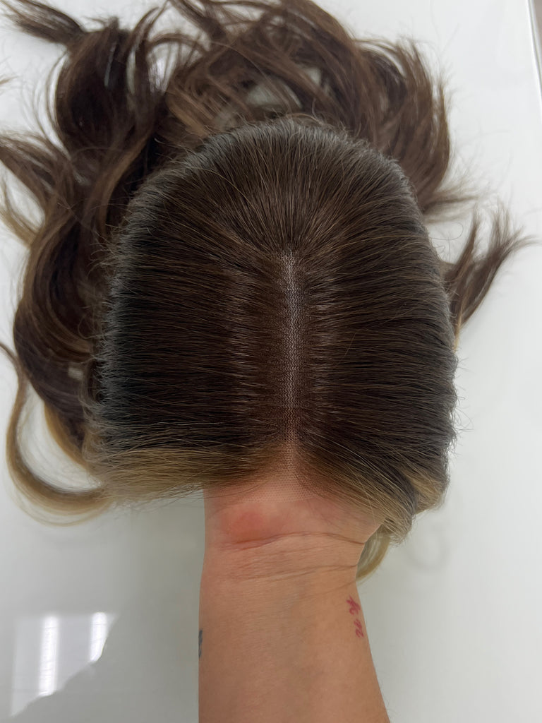 lace top human hair wig - brunette human hair wig - lace top wigs for women - breathable human hair wigs - affordable natural hair wigs - full coverage human hair wigs