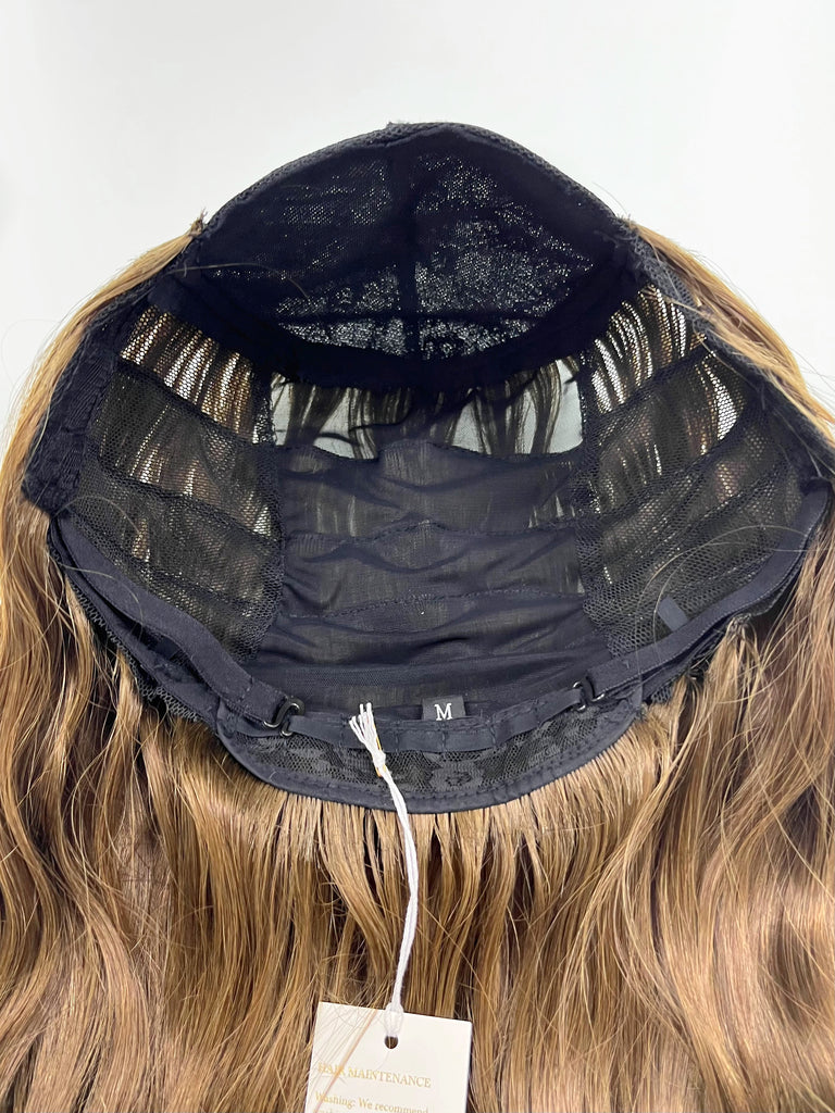The Hustle Wig Wavy Hat Wig, "Medium Brown" (R1723) - Silk or Lace