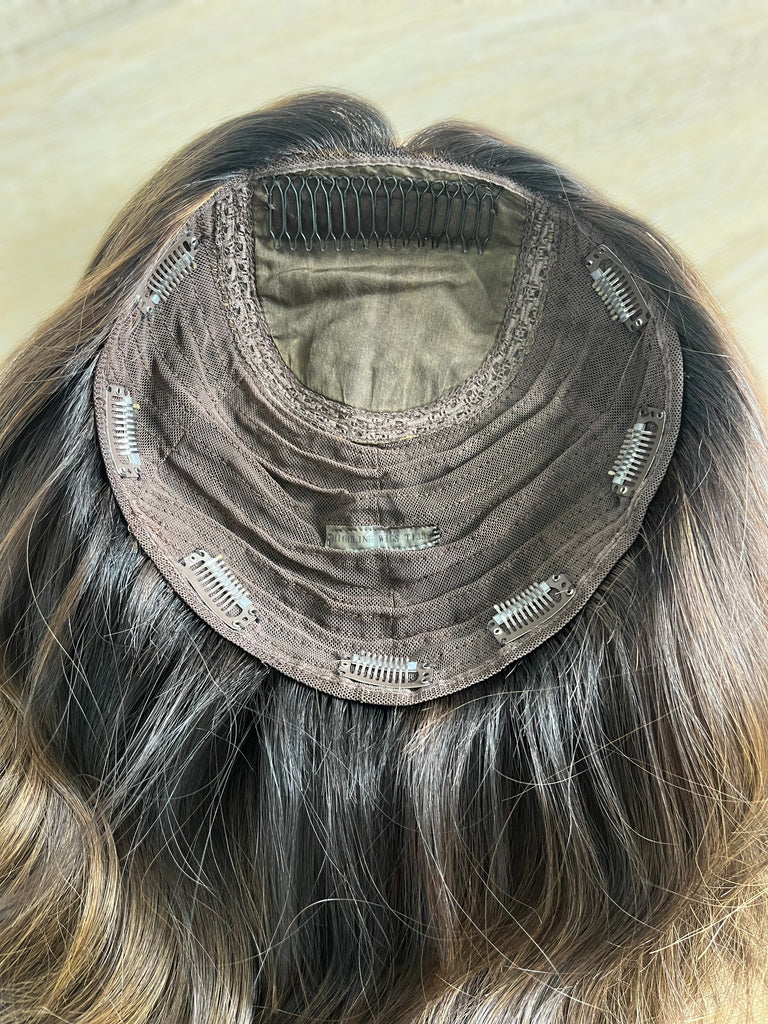 human hair toppers for women - silk or lace hair topper - gently used hair topper - silk top topper - hair topper hairstyles - used toppers for sale 