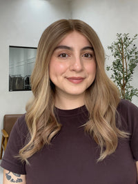 Highline Wigs Lace Top Wig - Custom Neutral Brown Root with Light Beige Balayage - R3808