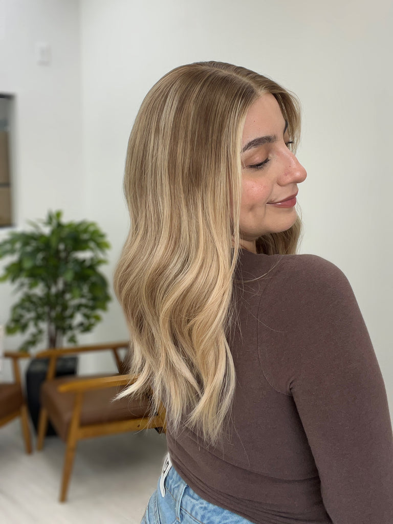 lace top human hair wig - blonde human hair wig - lace top wigs for women - breathable human hair wigs - affordable natural hair wigs - full coverage human hair wigs
