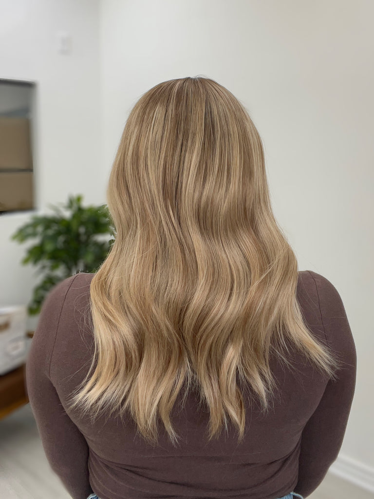 lace top human hair wig - blonde human hair wig - lace top wigs for women - breathable human hair wigs - affordable natural hair wigs - full coverage human hair wigs
