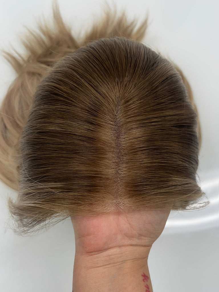 lace top human hair wig - blonde human hair wig - lace top wigs for women - breathable human hair wigs - affordable natural hair wigs - full coverage human hair wigs
