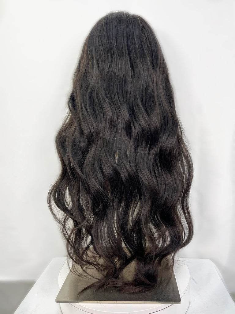 Freedom Couture Full Lace Wig, "Natural Soft Black" (R1677) - Silk or Lace