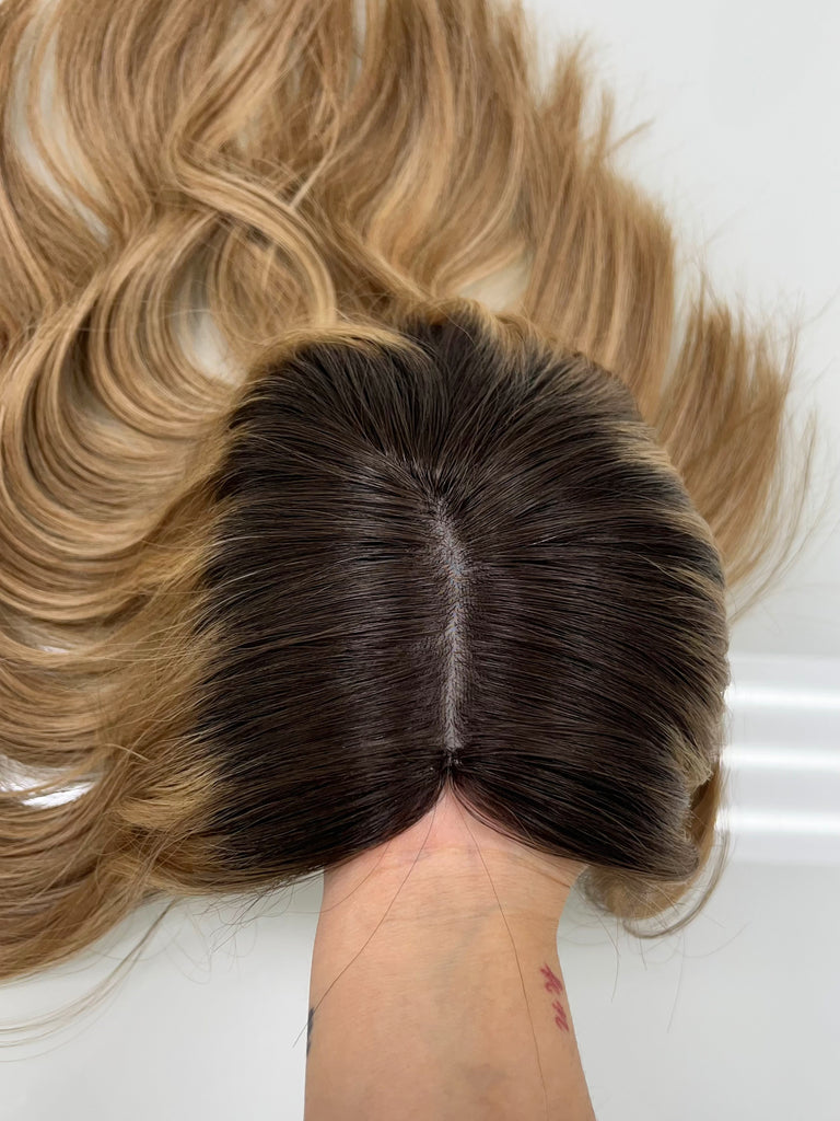 human hair toppers for women - madison wigs - silk or lace hair topper - gently used hair topper - silk top topper - madison wigs - hair topper hairstyles - used toppers for sale