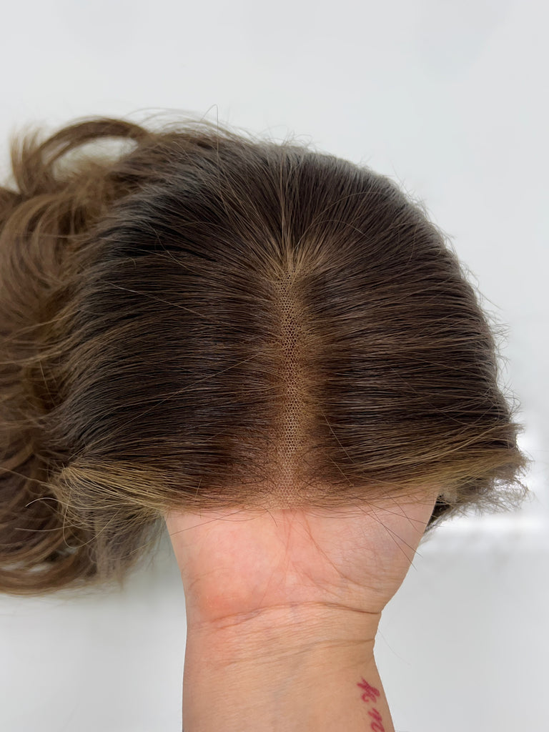  lace top human hair wig - brunette human hair wig - lace top wigs for women - breathable human hair wigs - affordable natural hair wigs - full coverage human hair wigs