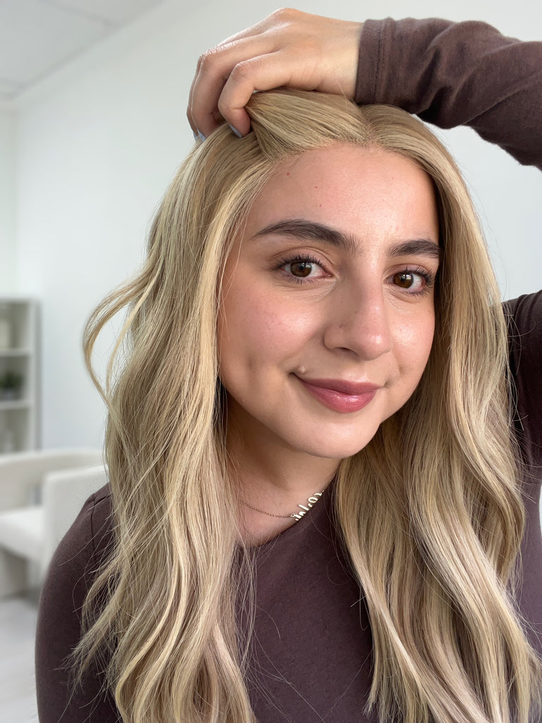  lace top human hair wig - blonde human hair wig - lace top wigs for women - breathable human hair wigs - affordable natural hair wigs - full coverage human hair wigs
